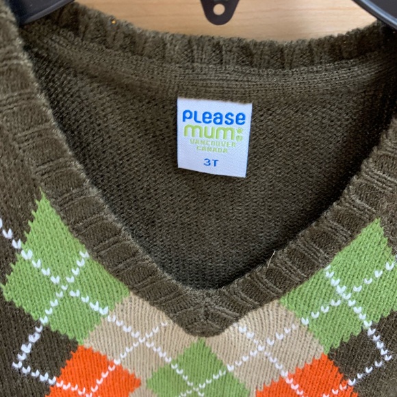 NWT Please Mum sweater vest, 3T - Picture 2 of 3